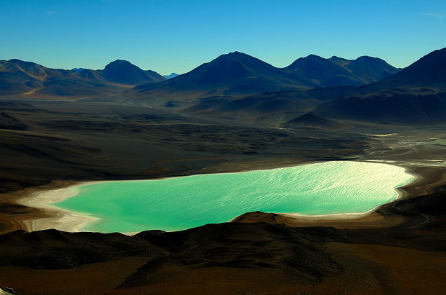 Laguna Verde from the slopes of Volcan Licancabur